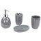 Home Basics 4 Piece Bath Accessory Set, Grey BA41532 - alternate 1
